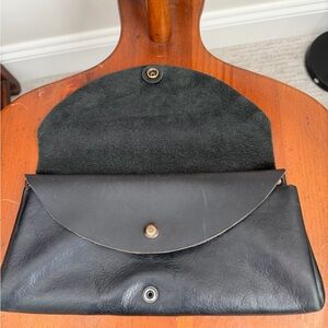 Black Leather Clutch